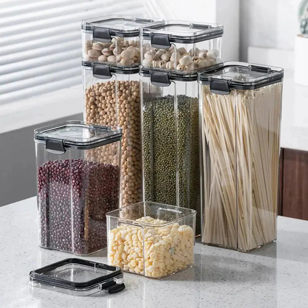 Various Containers Multipurpose Food Storage Containers Set - Clear Jars with Lids for Ce ...